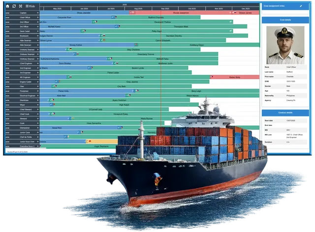 RadiantFleet cloud-based maritime crew management platform dashboard