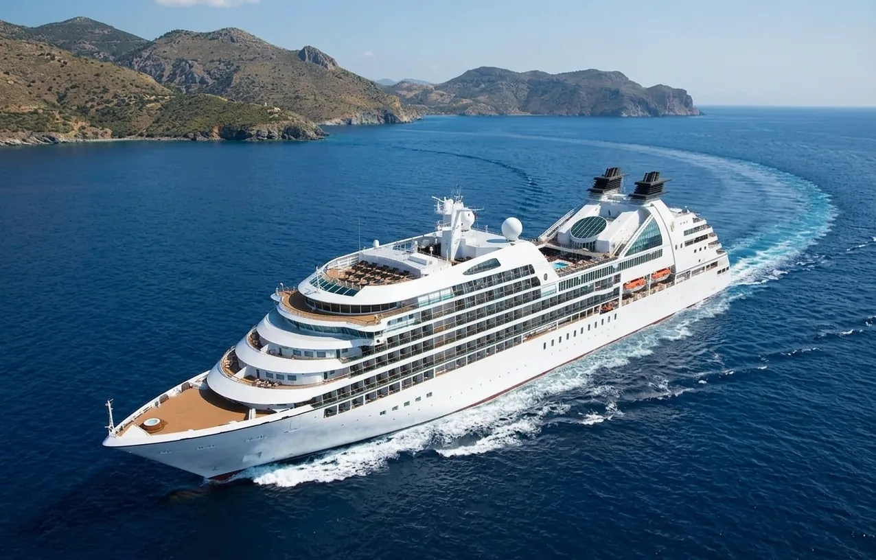 Ocean passenger cruise liner vessel with crew scheduling managed by RadiantFleet ocean cruise crew management software